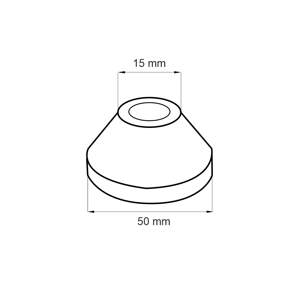 MEREO Pisoárová kapna, kónická, otvor ø 14 mm (CBT803)