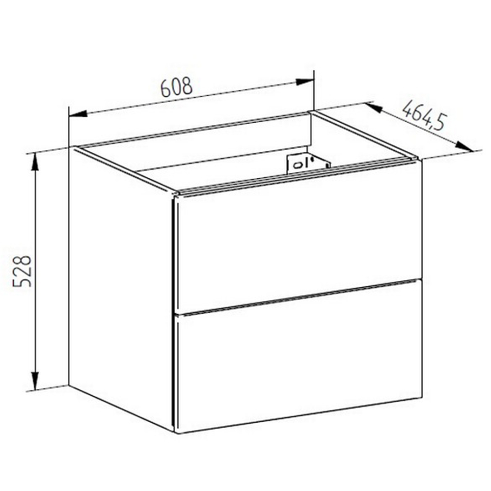 Mereo Aira, koupelnová skříňka 61 cm, bílá