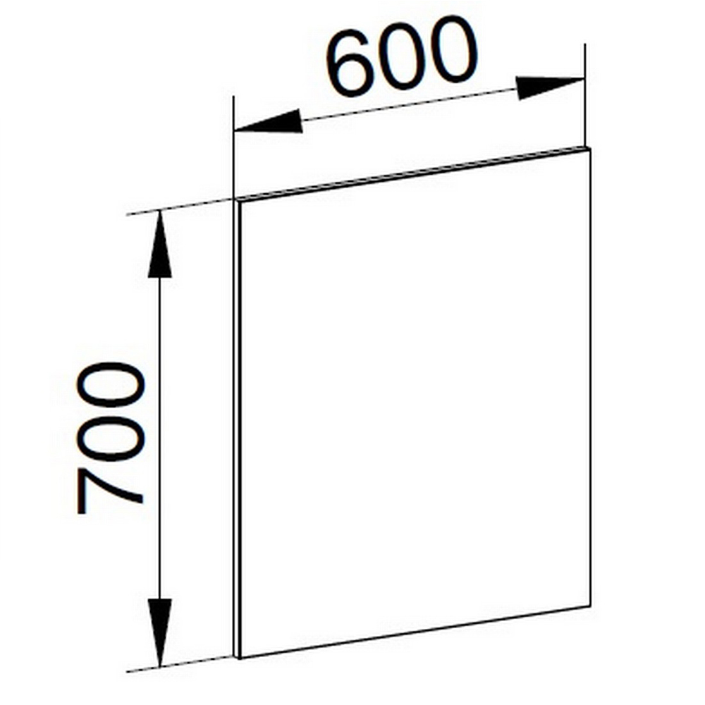 Mereo Zrcadlo 60x70x2 cm