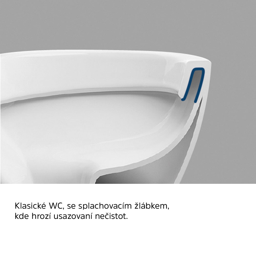 Mereo WC závěsné, RIMLESS, 530x355x360, keramické, vč. sedátka CSS124