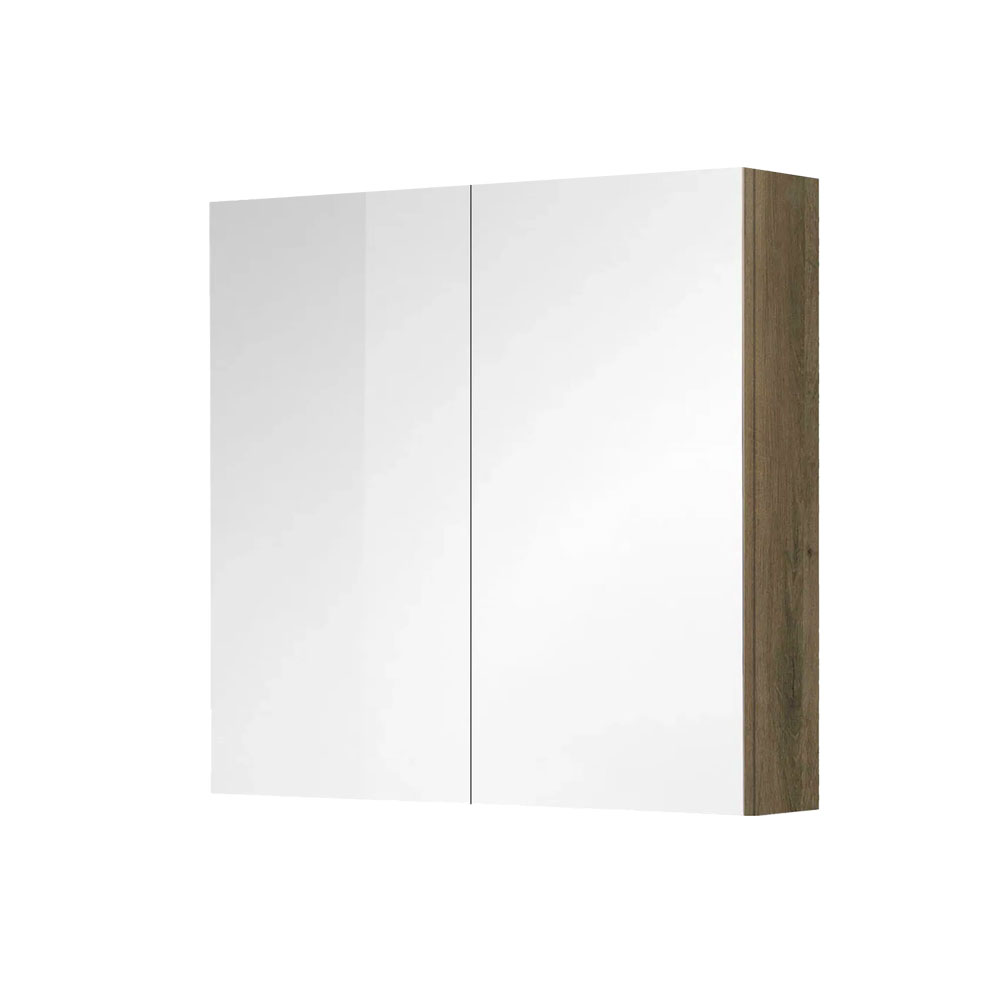 Mereo Aira, koupelnová galerka 80 cm, zrcadlová skříňka, dub Halifax
