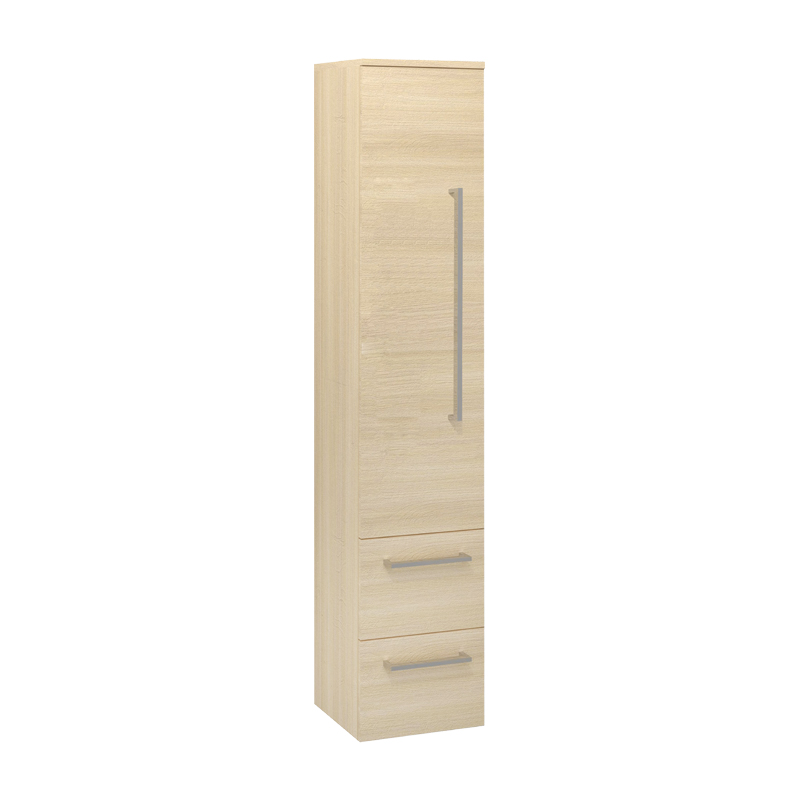 Mereo Bino, koupelnová skříňka vysoká 163 cm, levá, dub Sand Barbera
