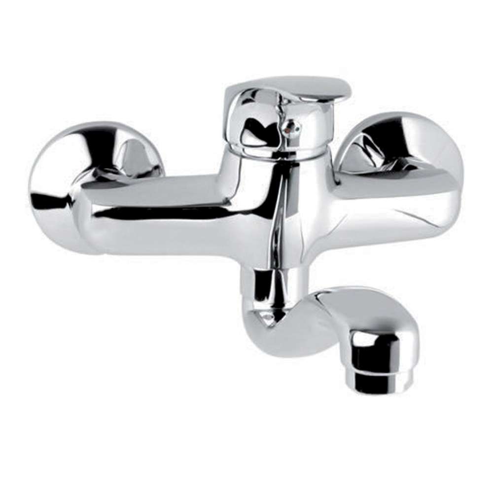 Mereo Dřezová nástěnná baterie, Sonáta, 150 mm, s ramínkem plochým vyhnutým 200 mm, chrom
