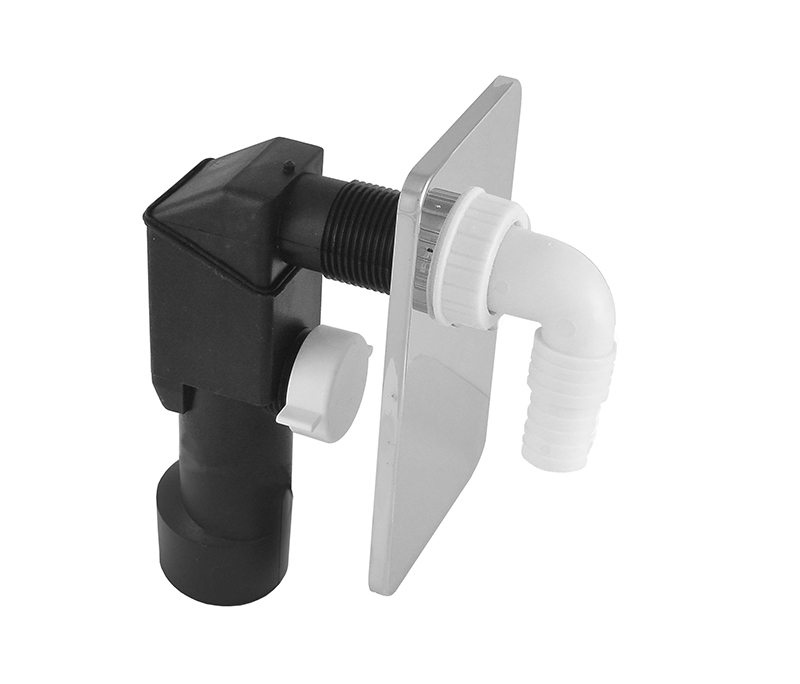 KLUM Sifon pračkový podomítkový ø 40/50 mm, chromovaný plast (PR7011C)