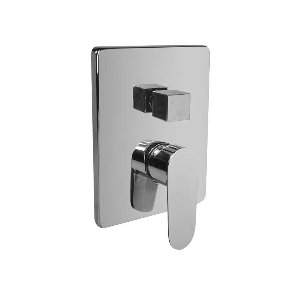 Sprchová podomítková baterie s přepínačem, Viana, Mbox, hranatý kryt, chrom