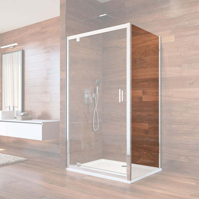 MEREO Lima pevný díl k pivotovým a dvoudílným zasunovacím dveřím, 100x190 cm, sklo Point (CK10302K)