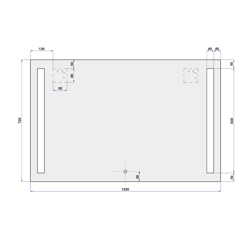 Mereo Zrcadlo 120x70 cm s LED osvětlením