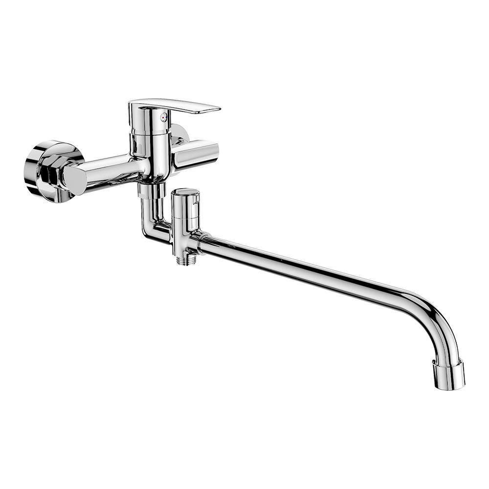 Mereo Nástěnná baterie do byt. jádra, Pego, 150 mm, s trubkovým ramínkem ø 18 mm - 330 mm, bez přísluš. (CB60205P)