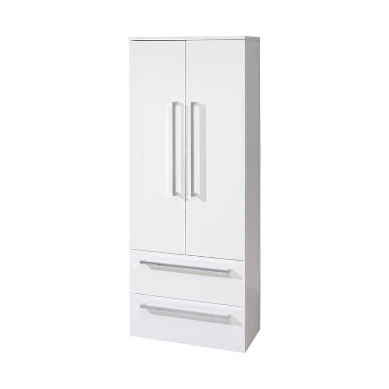MEREO Bino, koupelnová skříňka vysoká, dvojitá 163 cm, bílá (CN669)