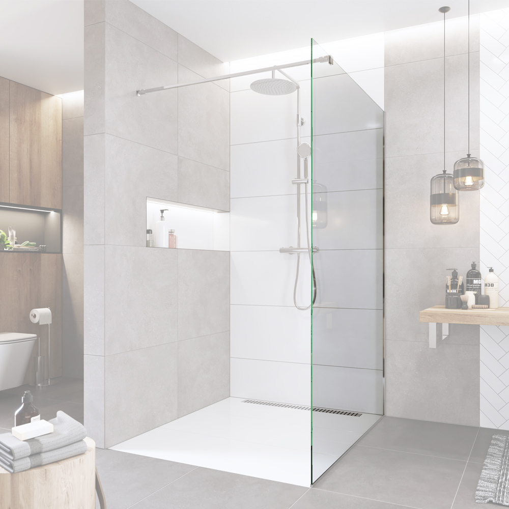 Mereo Novea sklo pro Walk in 75,4 x 200 cm,  8mm, EASY CLEAN, čiré