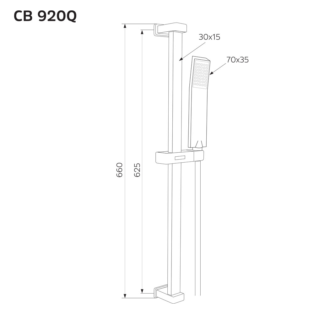 Mereo Sprchová souprava, jednopolohová sprcha, posuvný držák,šedostříbrná hadice