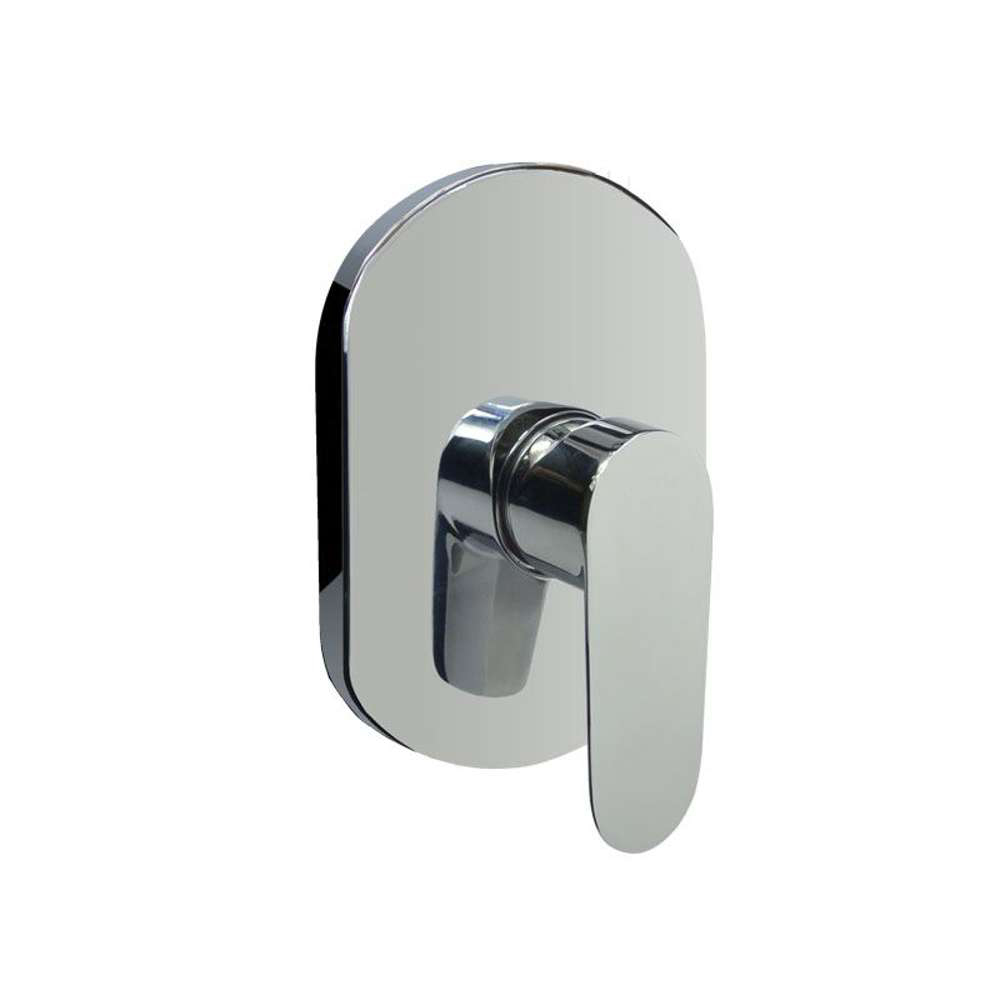 Sprchová podomítková baterie bez přepínače, Viana, Mbox, oválný kryt, chrom