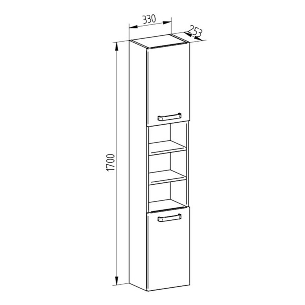 MEREO Leny, koupelnová skříňka vysoká 170 cm, bílá, levá - aktuální náhradou je produkt CN814N (CN814)