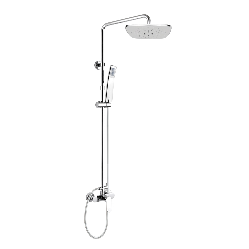 MEREO Viana sprchová baterie s talířovou hranatou sprchou, šedá (CBE60104SB)