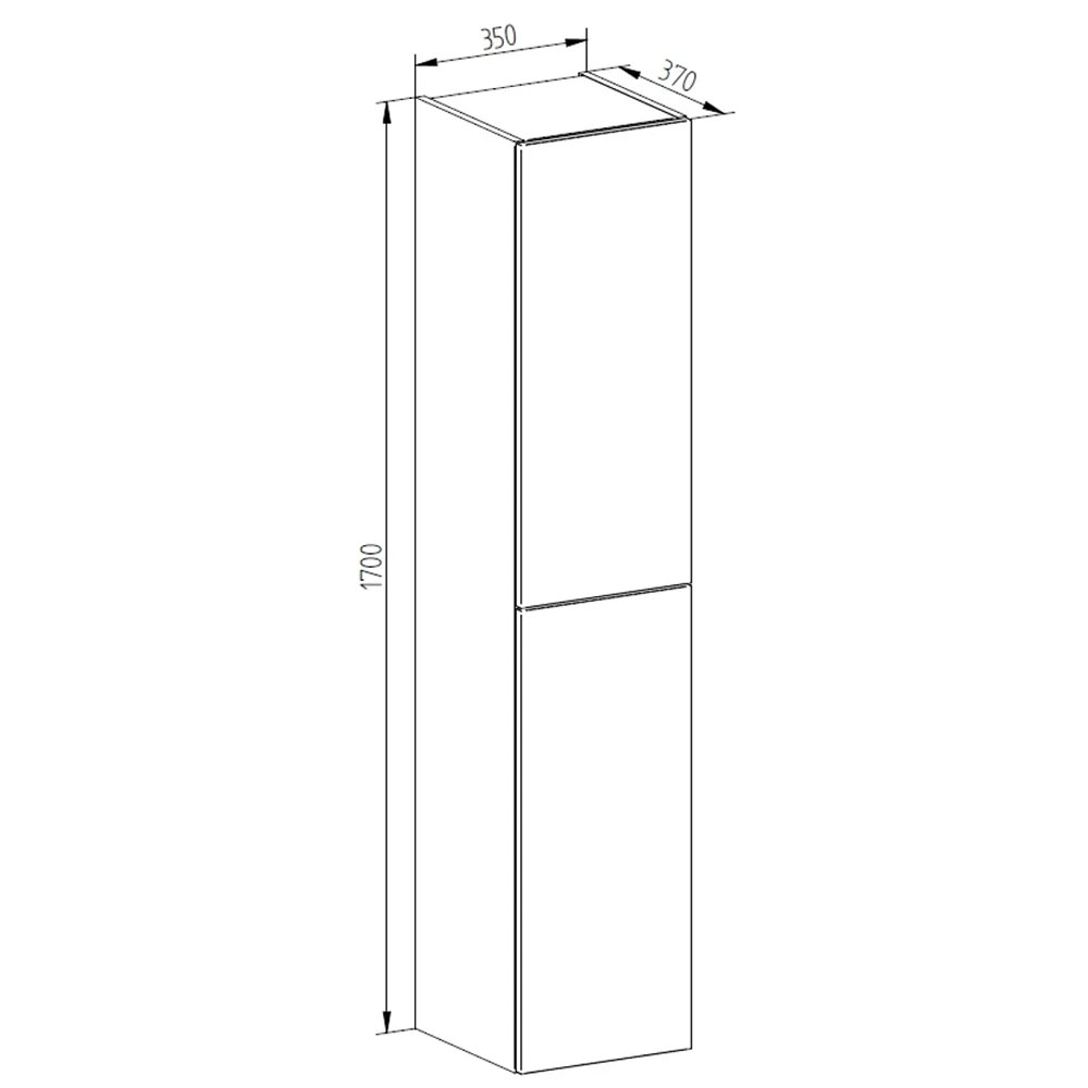 Mereo Aira, koupelnová skříňka 170 cm vysoká, levé otevírání, dub Kronberg