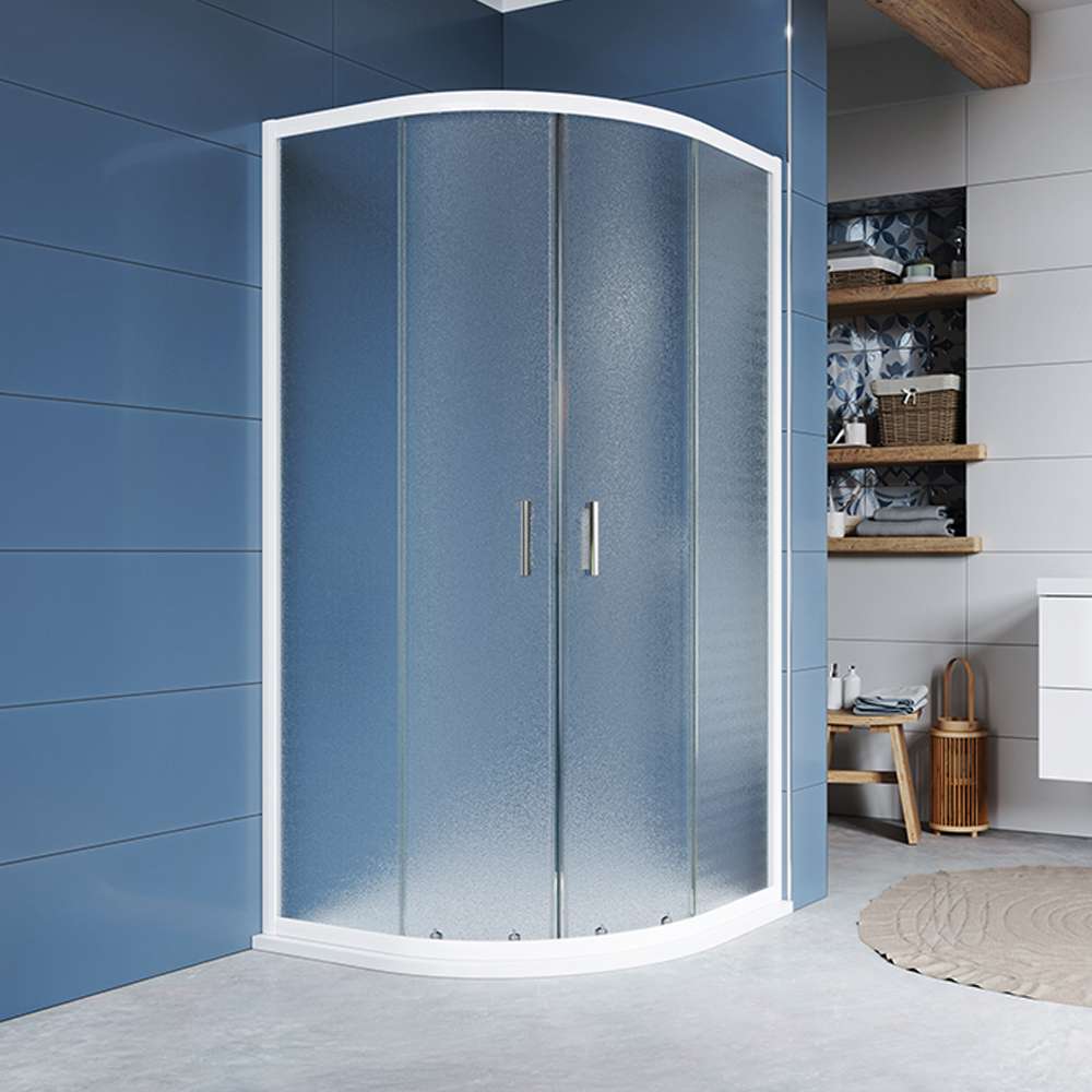 Mereo Sprchový kout, Kora, čtvrtkruh, 90 cm, R550, bílý ALU, sklo Grape