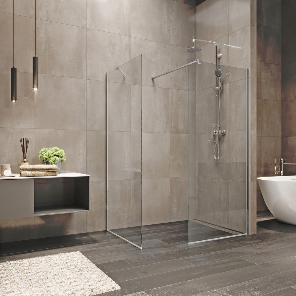 Mereo Sprchová stěna WALK IN, Novea, 80 x 200 cm, chrom ALU, sklo Čiré