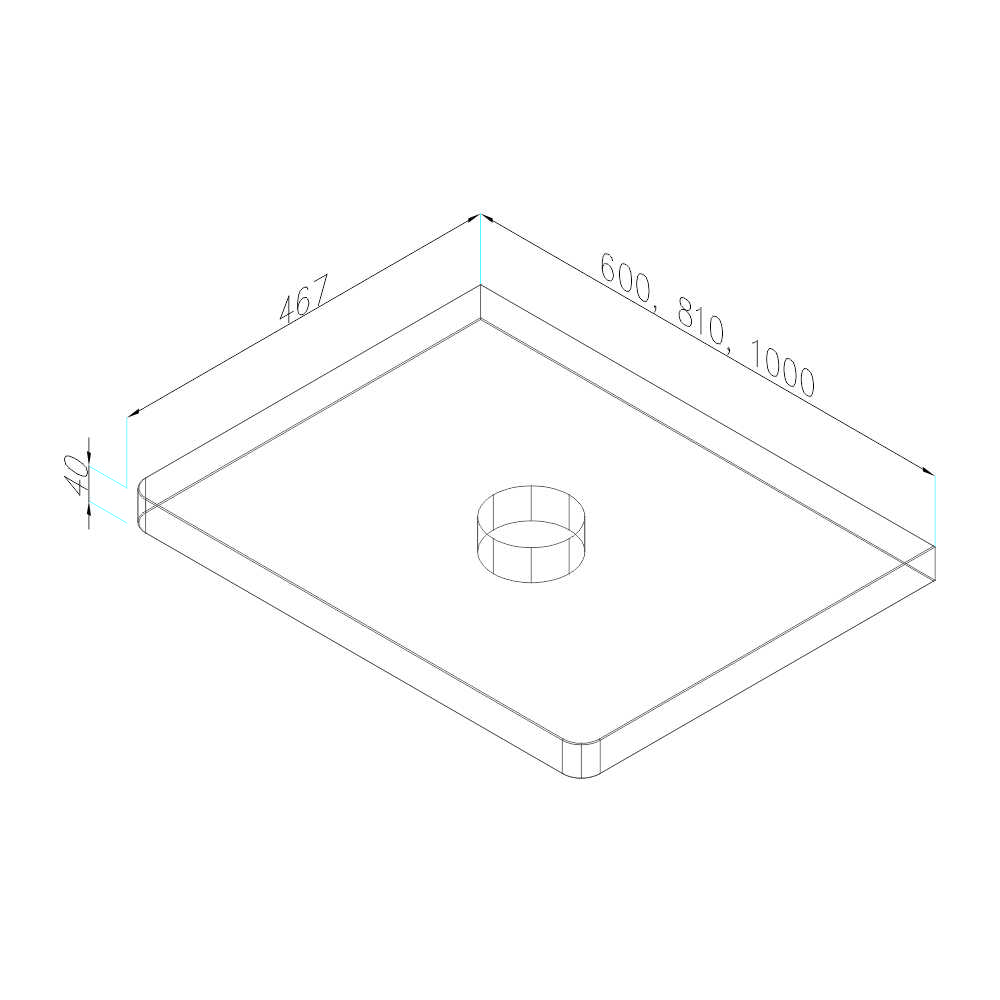 MEREO Siena, koupelnová deska na skříňku, dub masiv, 81 cm (CN481D)