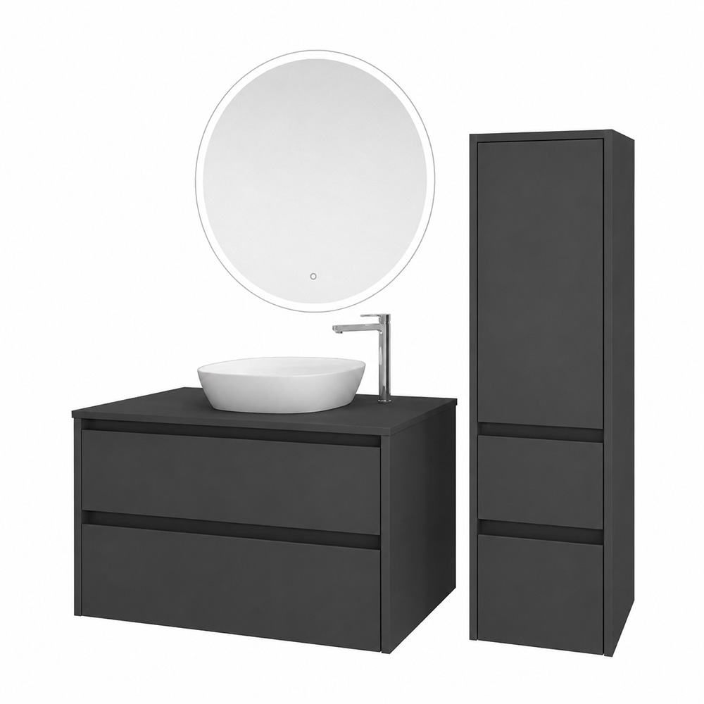 Mereo Opto, koupelnová skříňka 80 cm, černá (CN941SN)
