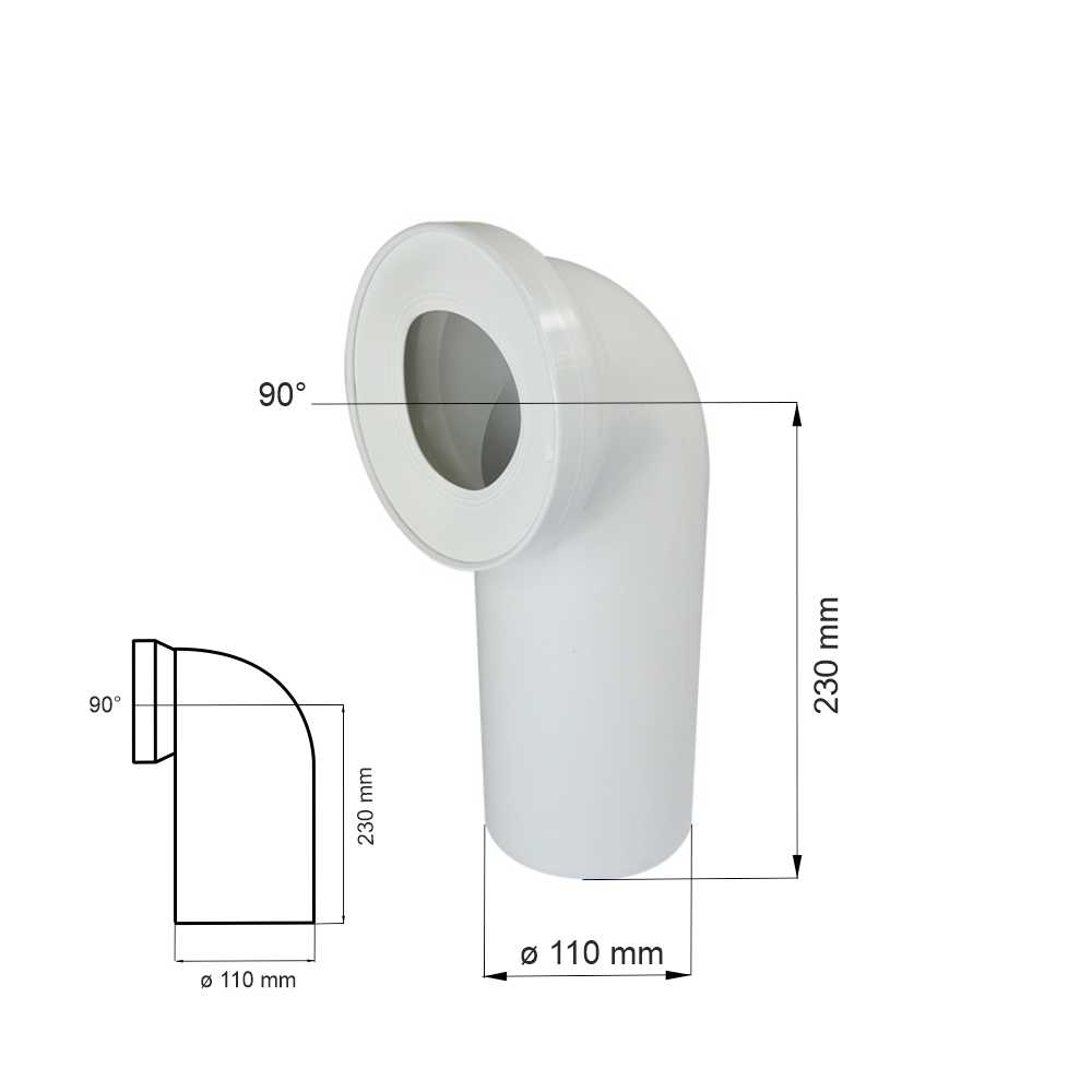 Aliaxis Univerzální odtokové koleno DN 100/D110, 90° (PR7089C (58103010000))