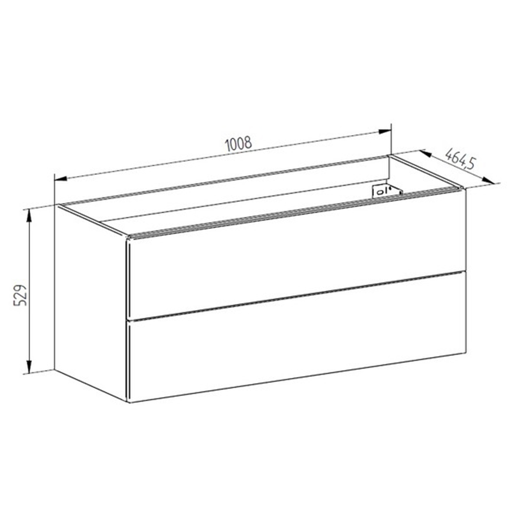 MEREO Aira, koupelnová skříňka s keramickým umyvadlem 101 cm, dub Kronberg (CN722)
