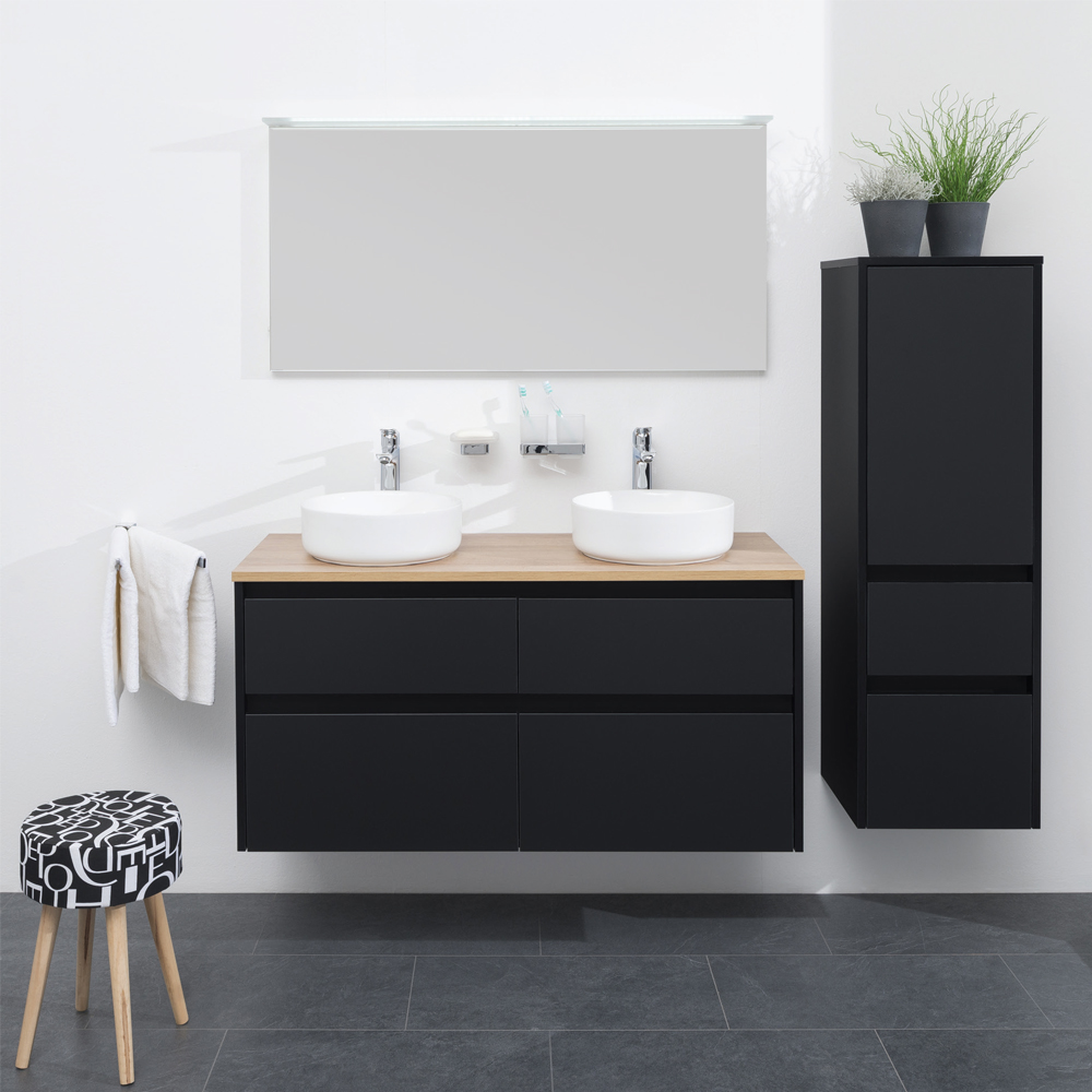 Mereo Opto, koupelnová skříňka s keramickým umyvadlem 121 cm, bílá