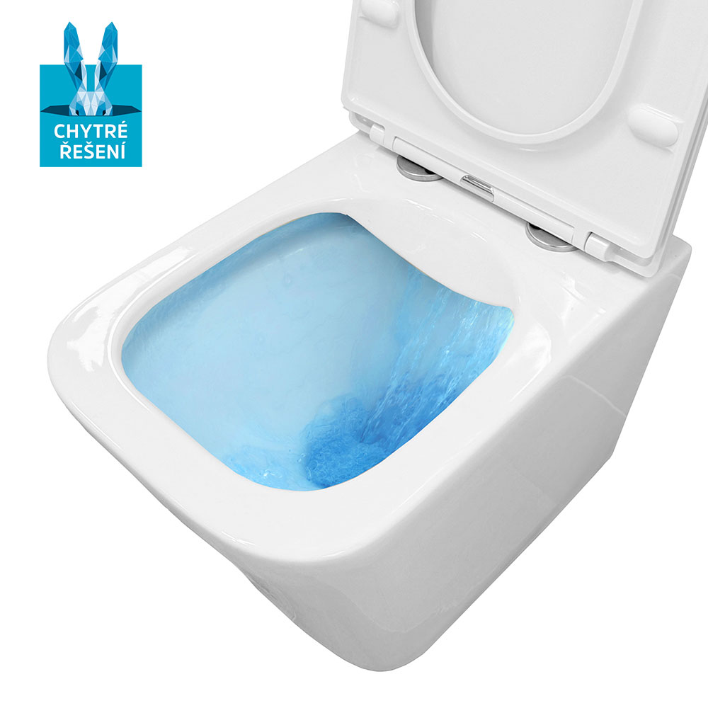 Mereo WC závěsné kapotované, RIMLESS, 490x340x350, keramické, vč. sedátka CSS118S, 8ks