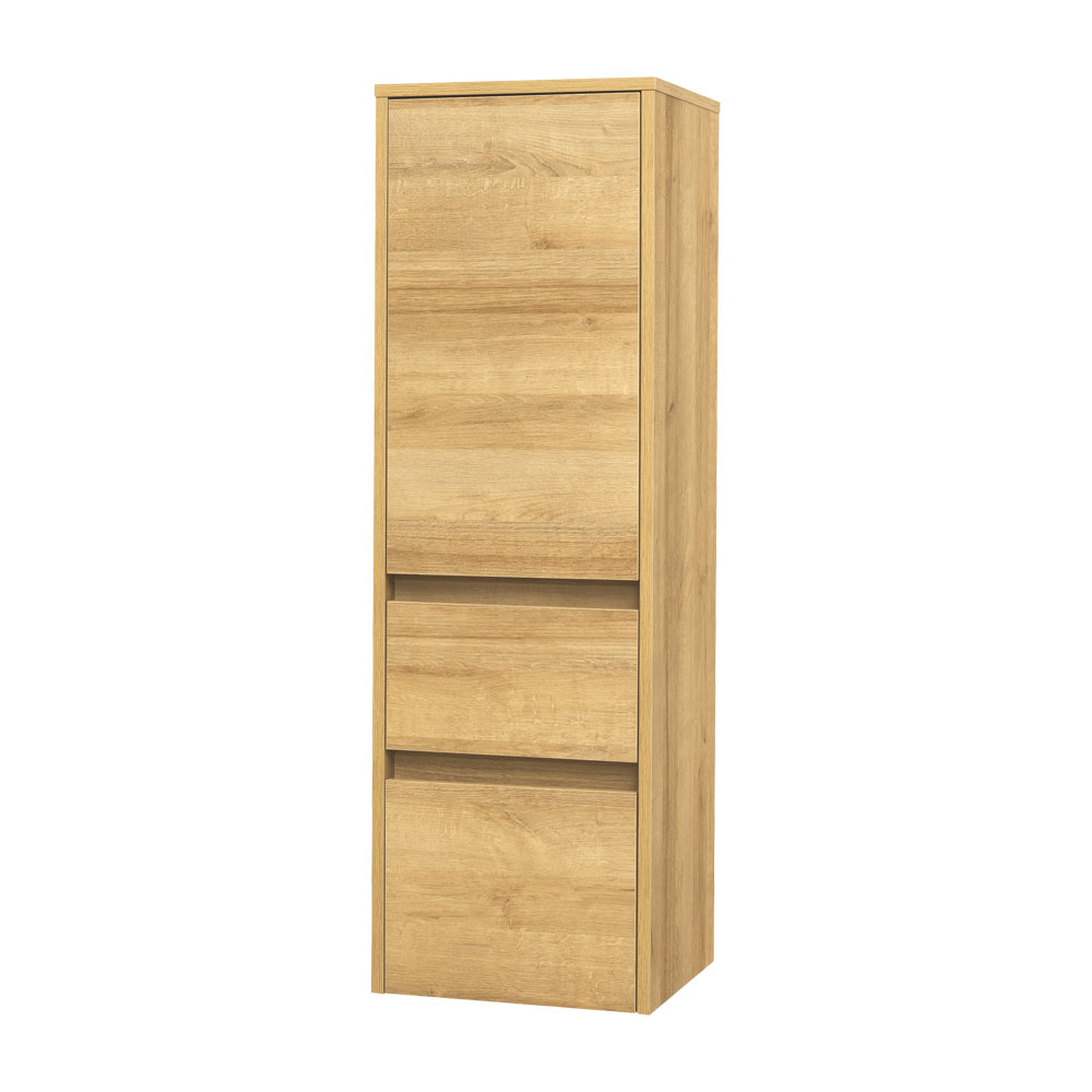 Mereo Opto koupelnová skříňka vysoká 125 cm, levé otevírání, dub Riviera