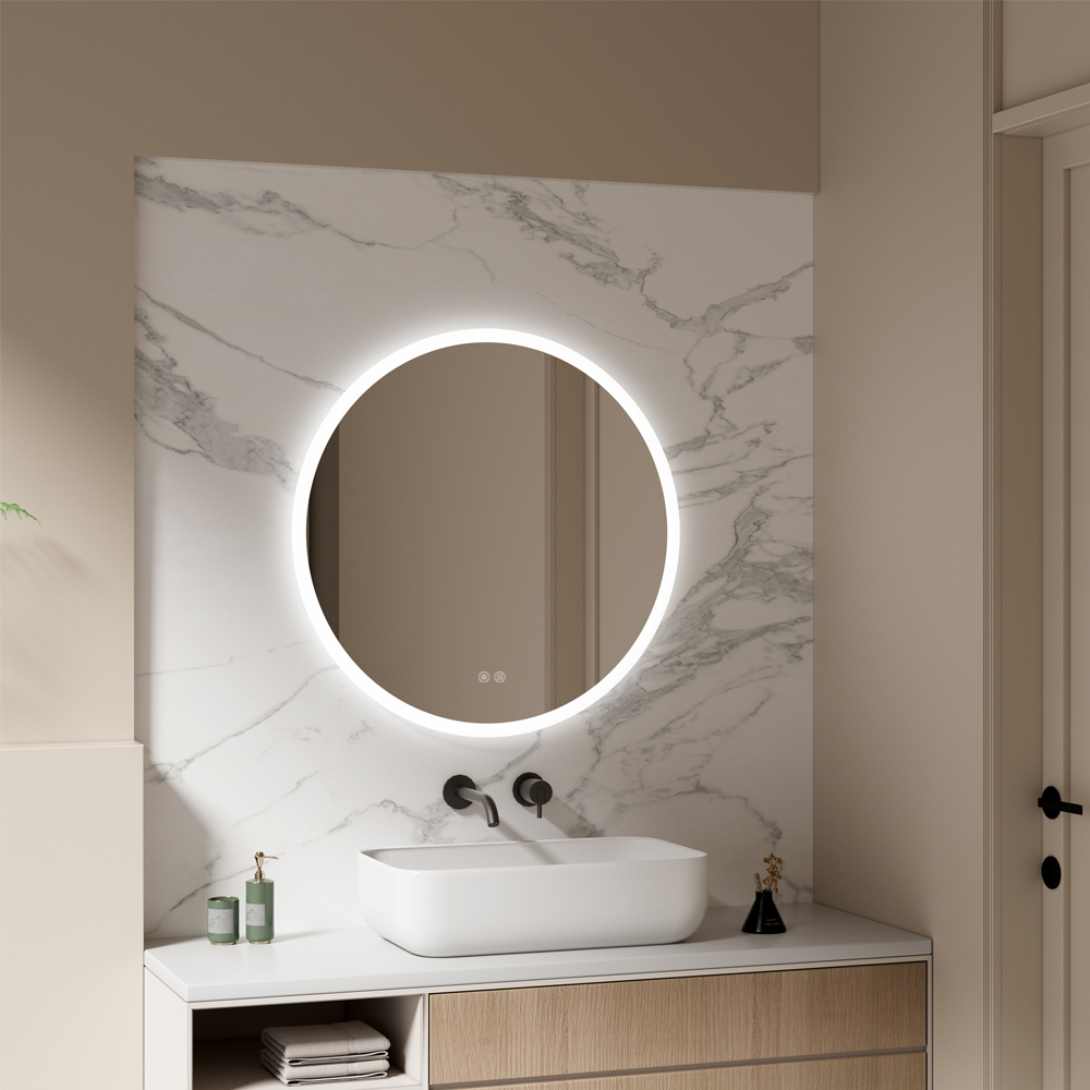 Mereo  Zrcadlo kulaté pr. 80 cm, LED osvětlení a odmlžování