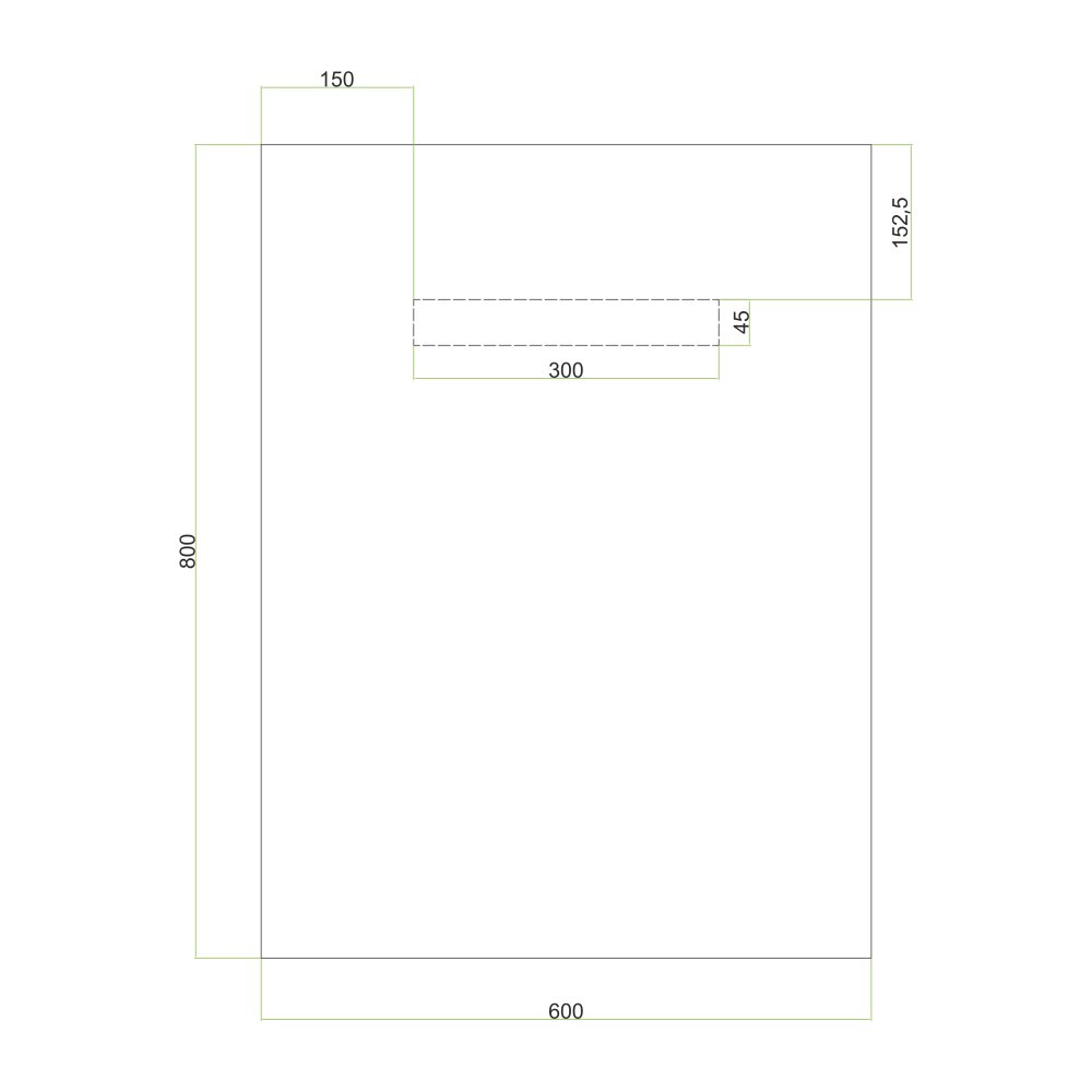 Mereo Zrcadlo hranaté, 60x80 cm, černý rám, instalace pouze na výšku (CN181V)