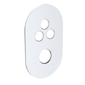 Mereo Kryt oválný pre 3-cestnú podomietkovú termostatickú batériu, 120 * 200 mm