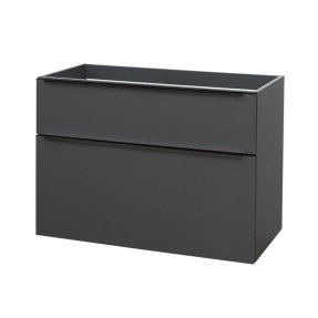Mereo Mailo, kúpeľňová skrinka 101cm, antracit, čierne madlo, čierne madlo