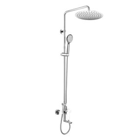 Mereo Viana vaňová batéria s hlavovou guľatou slim sprchou ø 300 mm, nerez