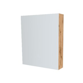 Mereo Kúpeľňová zrkadlová skrinka 60 cm, galerka, 1x dvierka ľavá, Multidecor, Dub Wotan