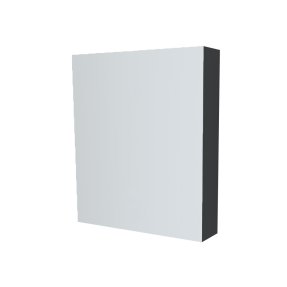 Mereo Kúpeľňová zrkadlová skrinka 60 cm, galerka, 1x dvierka ľavá, Multidecor, Šedá antracit