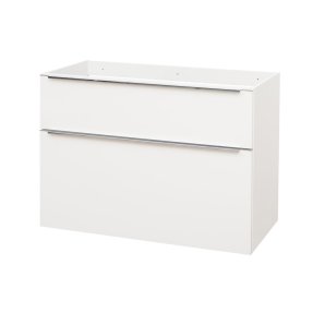 Mereo Mailo, kúpeľňová skrinka 100 cm, biela, elox AL madlo