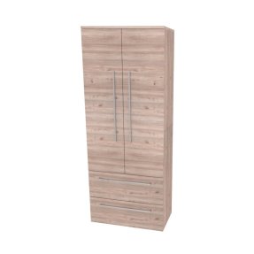 Mereo Bino, kúpeľňová skrinka vysoká 163 cm, dvojitá, Multidecor, Dub Nelson