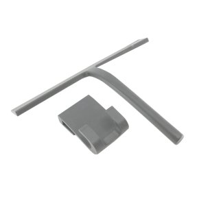 Mereo Stierka na sklo silikónová, š. 280 mm, s držiakom, šedá