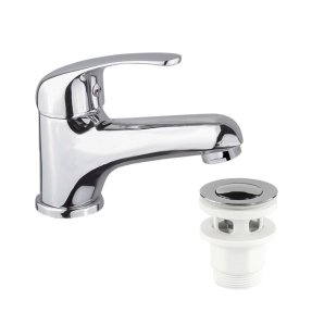 Mereo Umývadlová stojanková batéria vyššia, Lila, s clic-clac, vyššia varianta