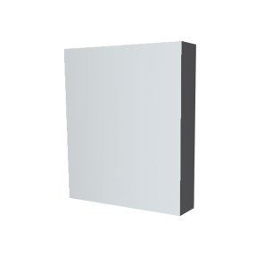 Mereo Kúpeľňová zrkadlová skrinka 60 cm, galerka, 1x dvierka ľavá, Multidecor, Šedá diamant