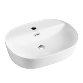 Mereo Umývadlo na dosku s prepadom, Lota, 500x380x150 mm, oválne, keramické