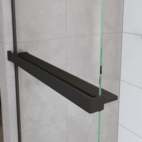 Mereo Polička k WALK IN, 120 cm, čierny ALU