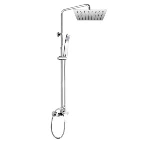 Mereo Viana sprchová batéria s tanierovou hranatou slim sprchou 250x250 mm, nerez