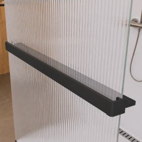 Mereo Polička k WALK IN do priestoru, 120 cm, čierny ALU