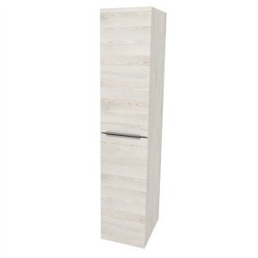 Mereo Mailo, kúpeľňová skrinka vysoká 170 cm, chróm madlo, Multidecor, White Loft Pine