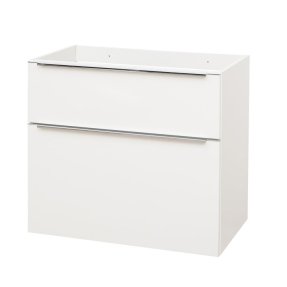 Mereo Mailo, kúpeľňová skrinka 80 cm, biela, elox AL madlo
