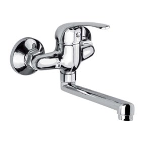 Mereo Drezová nástenná batéria, Lila, 100 mm, s ramienkom plochým rovným 300 mm, chróm