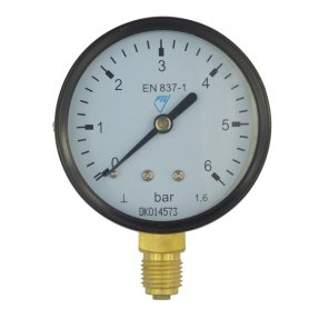 Klum Tlakomer 100 mm, 0 - 16bar, spodný vývod 1/2"