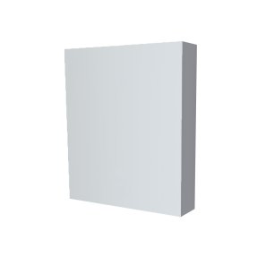 Mereo Kúpeľňová zrkadlová skrinka 60 cm, galerka, 1x dvierka ľavá, Multidecor, Šedá supermat