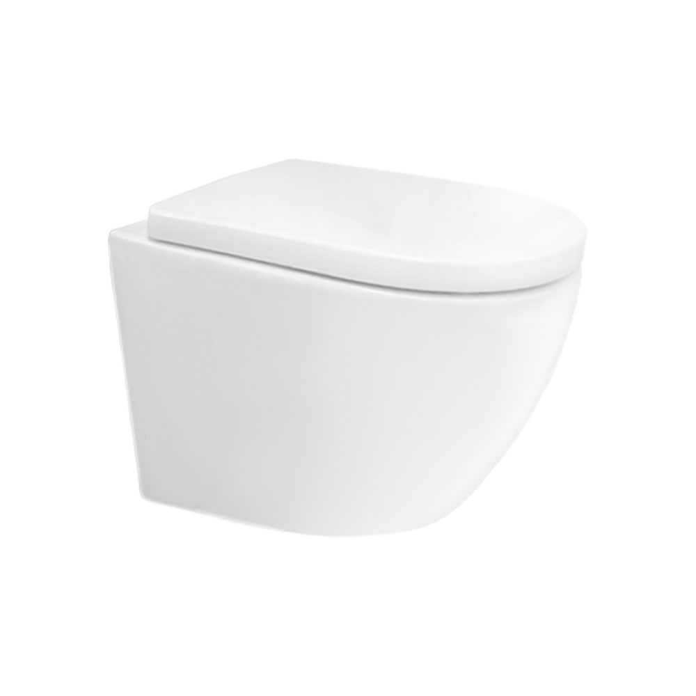 Mereo WC závesné kapotované, Smart Flush RIMLESS, 490x370x360, keramické, vr. sedátka CSS126 :: mereo.sk